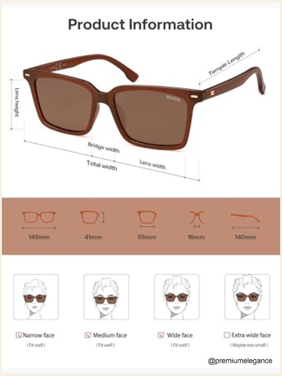 Trendy Polarized Square Sunglasses Retro Vintage 90s Sun Glasses